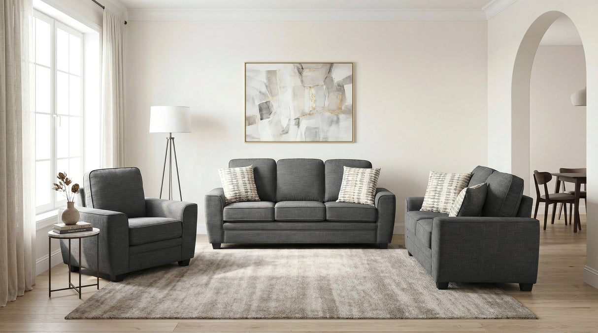 Zander Dark Gray Sofa by Homelegance at Eve Furniture