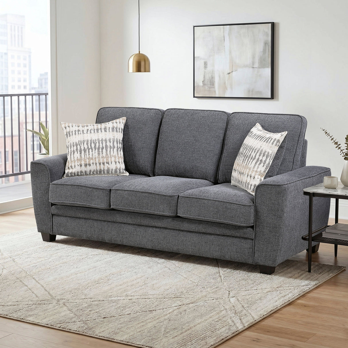 Zander Dark Gray Sofa by Homelegance at Eve Furniture