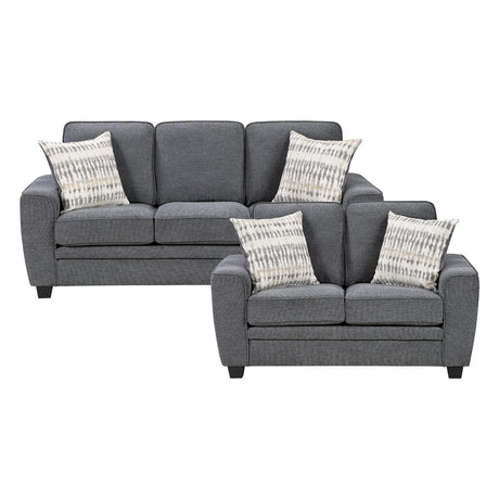 Zander Dark Gray Loveseat by Homelegance at Eve Furniture