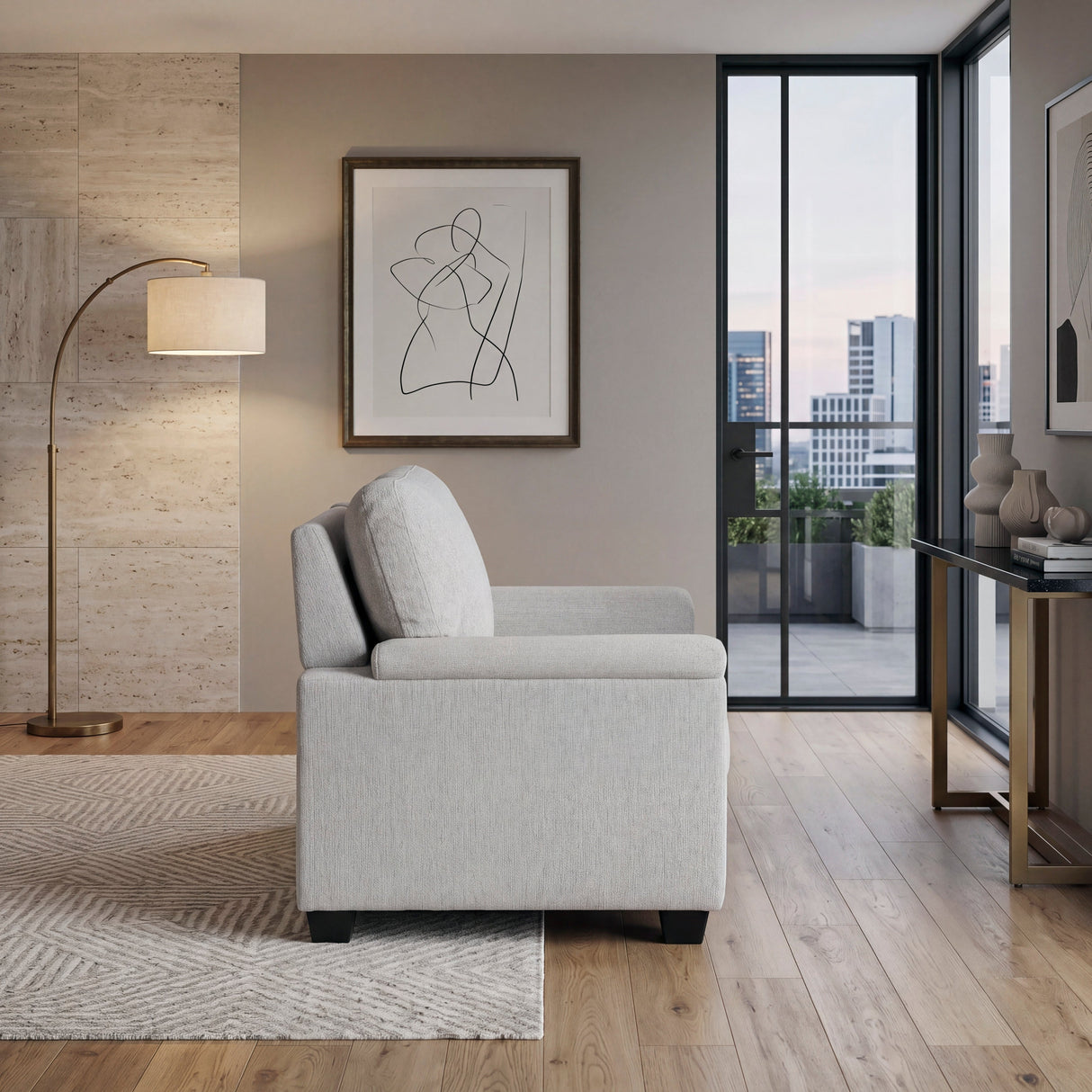 Chelsea Gray Chair by Homelegance at Eve Furniture