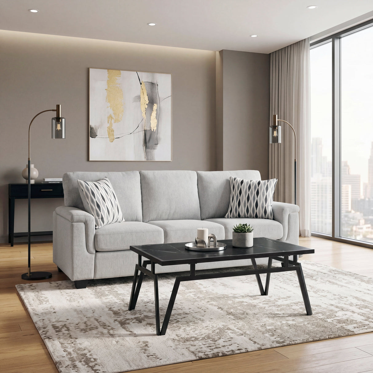 Chelsea Gray Sofa by Homelegance at Eve Furniture