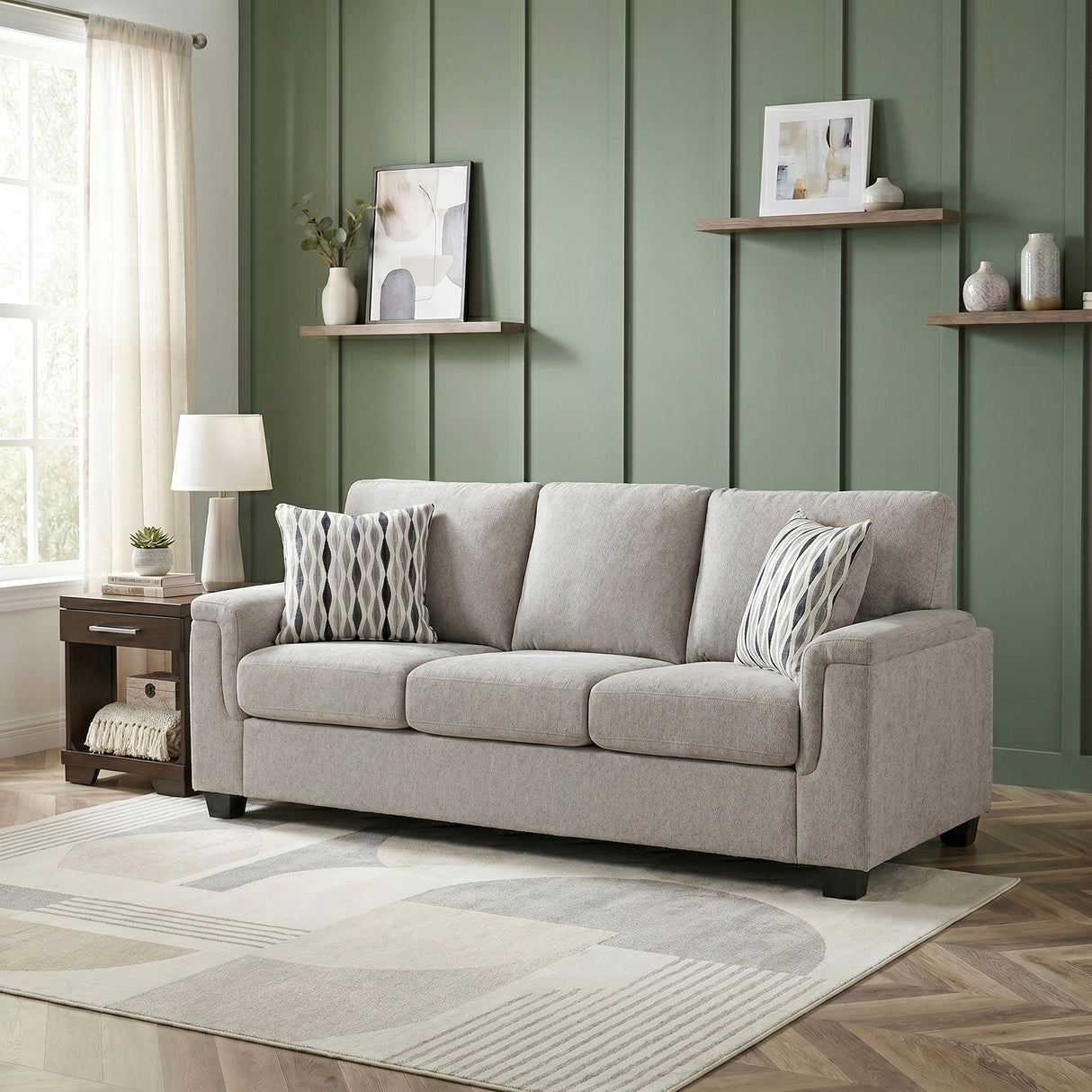 Chelsea Gray Sofa by Homelegance at Eve Furniture