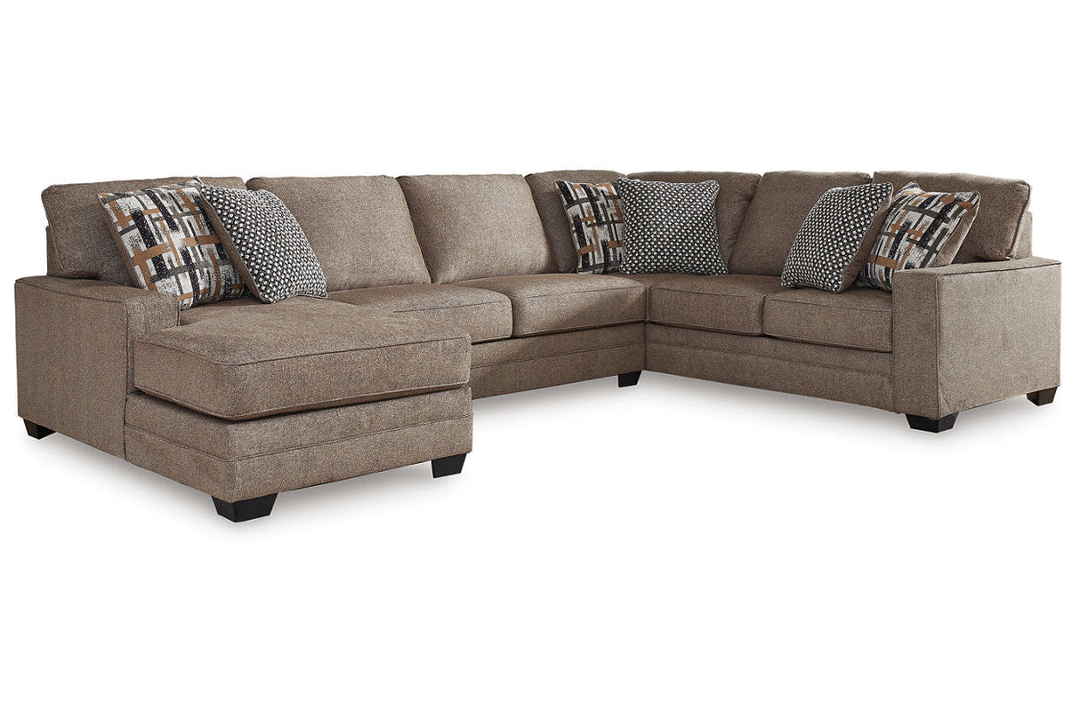 Cannonbrook Nutmeg 3-Piece Sectional with Chaise