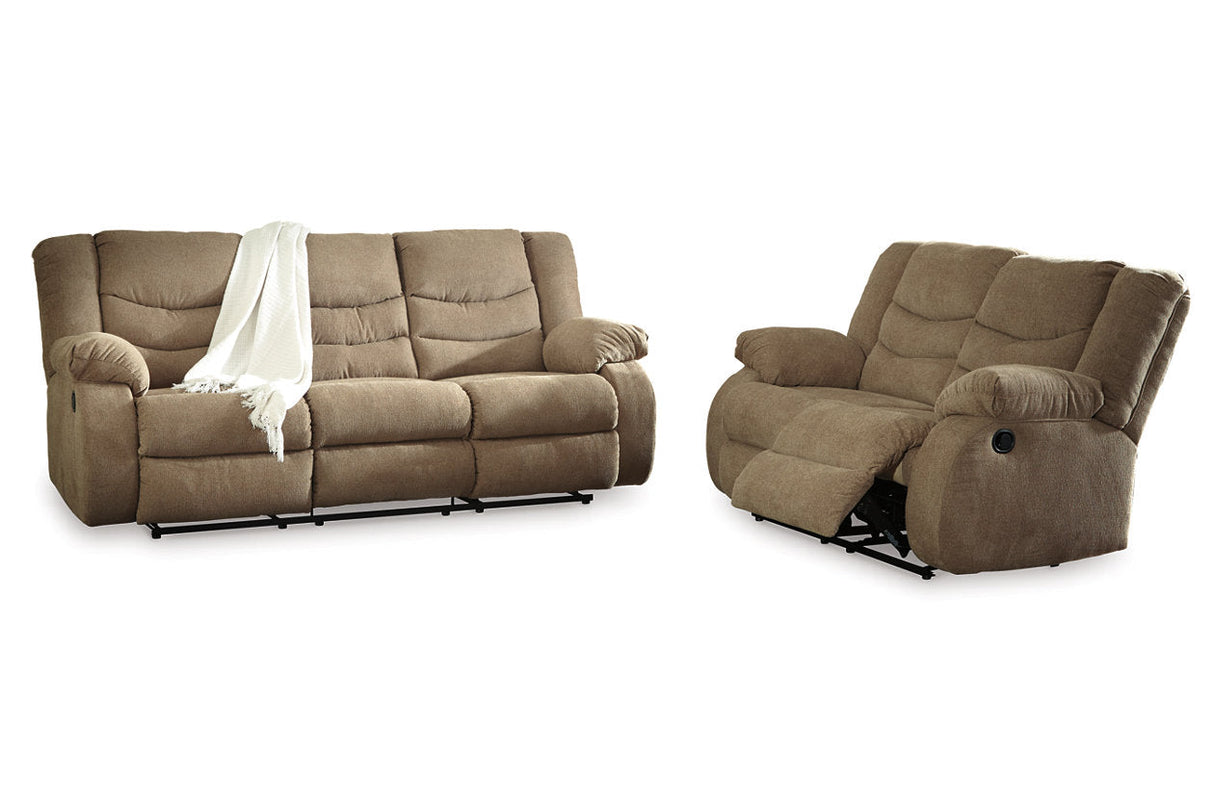 Tulen Mocha Reclining Sofa and Loveseat