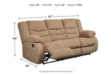 Tulen Mocha Reclining Sofa