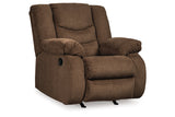 Tulen Chocolate Reclining Sofa with Recliner