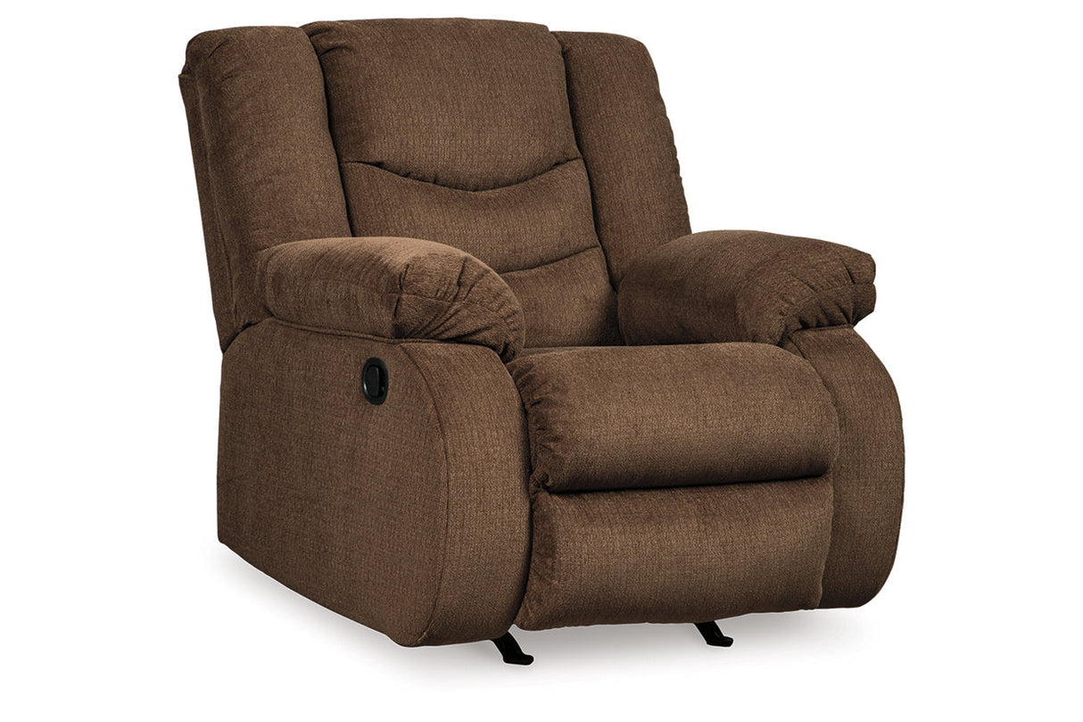 Tulen Chocolate Reclining Loveseat and Recliner