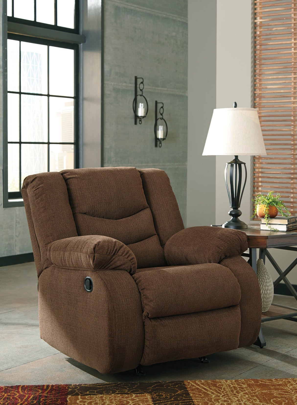 Tulen Chocolate Reclining Living Room Set