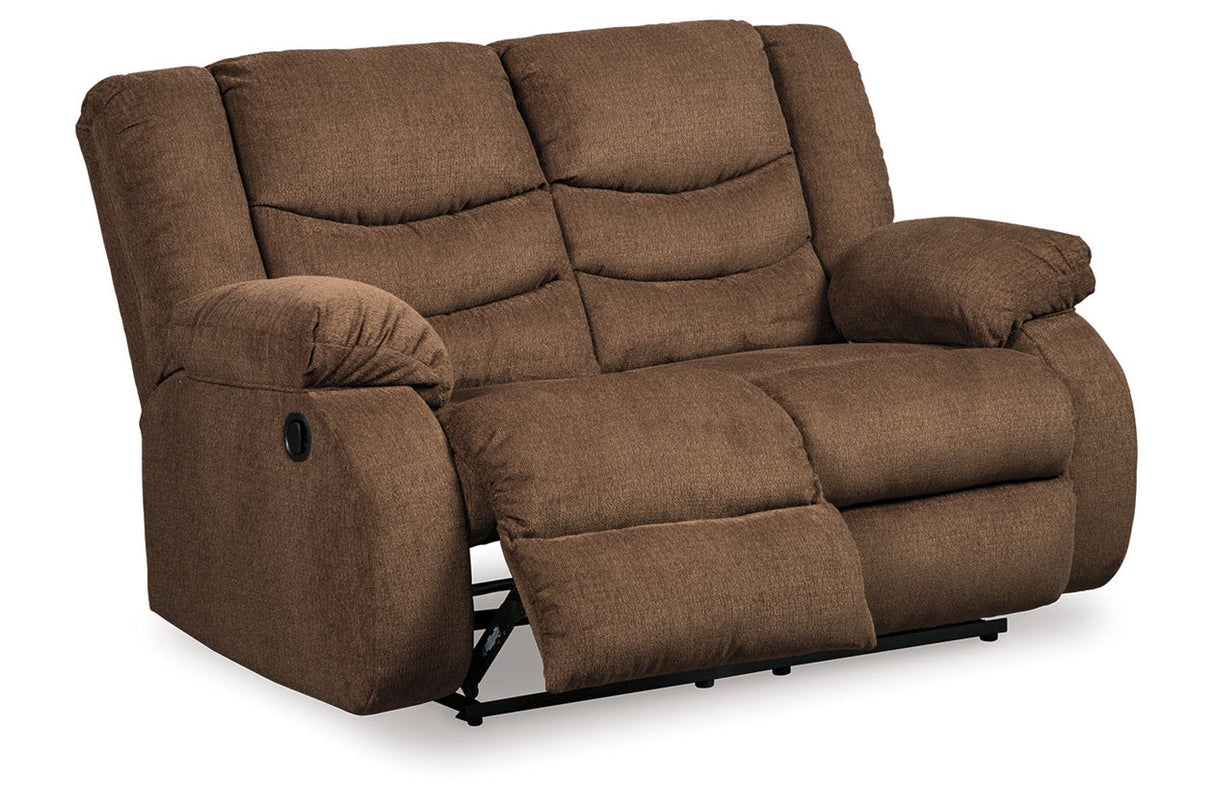 Tulen Chocolate Reclining Loveseat and Recliner