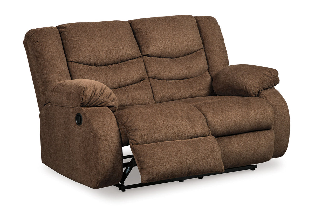 Tulen Chocolate Reclining Sofa and Loveseat