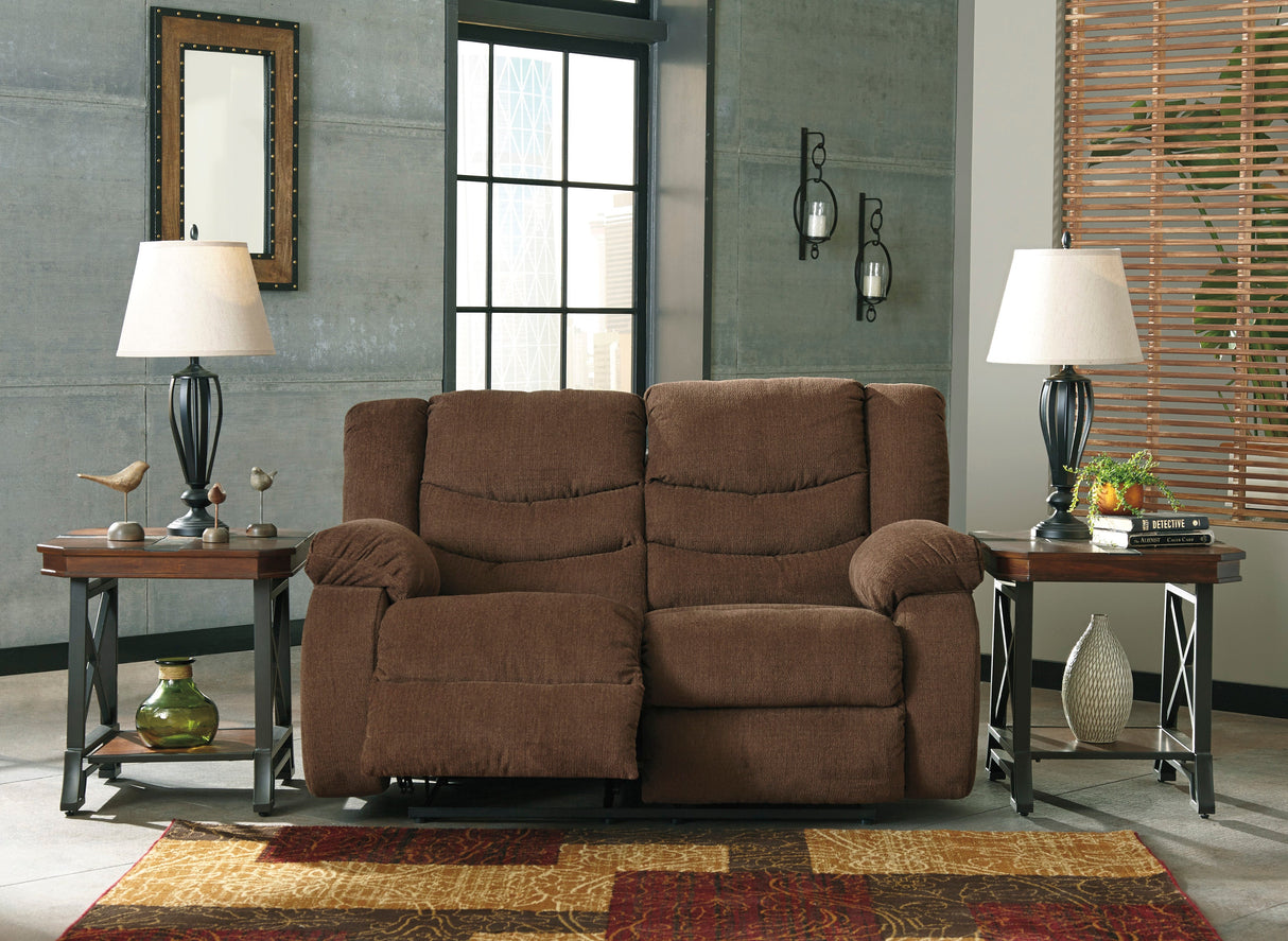 Tulen Chocolate Reclining Living Room Set