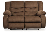 Tulen Chocolate Reclining Loveseat and Recliner