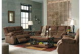 Tulen Chocolate Reclining Sofa, Loveseat and Recliner