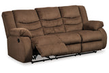 Tulen Chocolate Reclining Sofa with Recliner