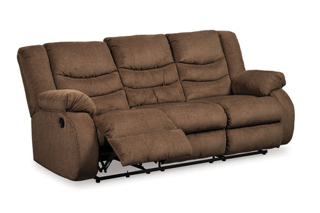 Tulen Chocolate Reclining Sofa and Loveseat