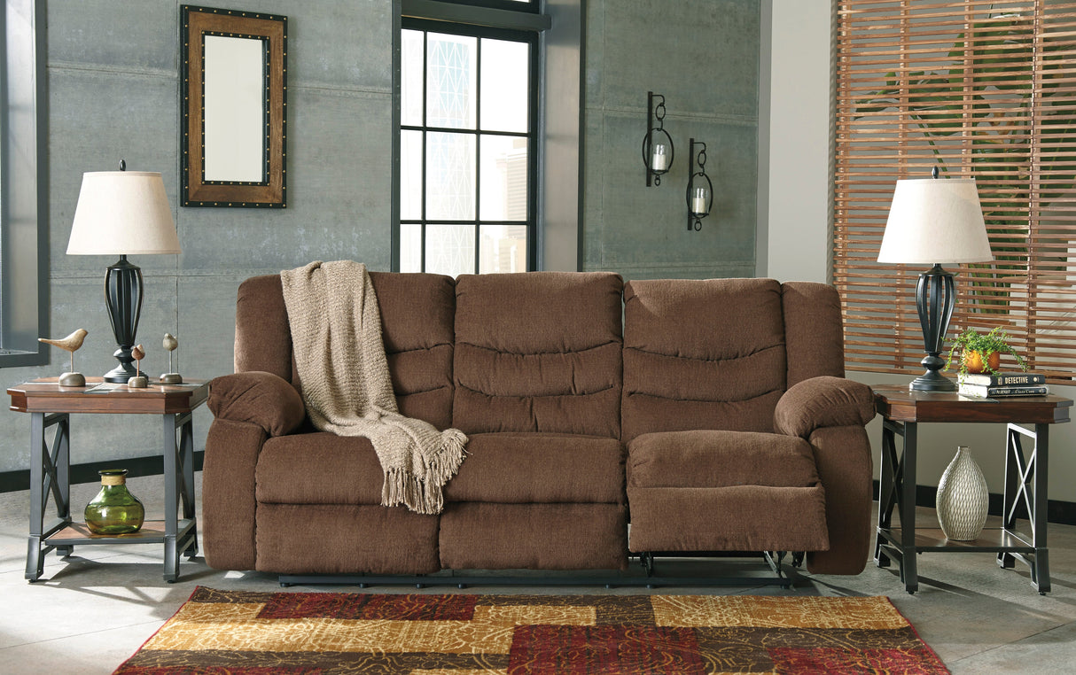 Tulen Chocolate Reclining Living Room Set