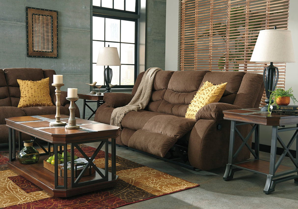 Tulen Chocolate Reclining Living Room Set