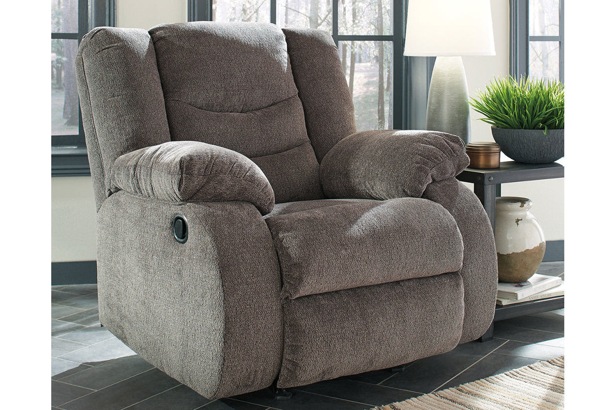 Tulen Gray Reclining Loveseat and Recliner