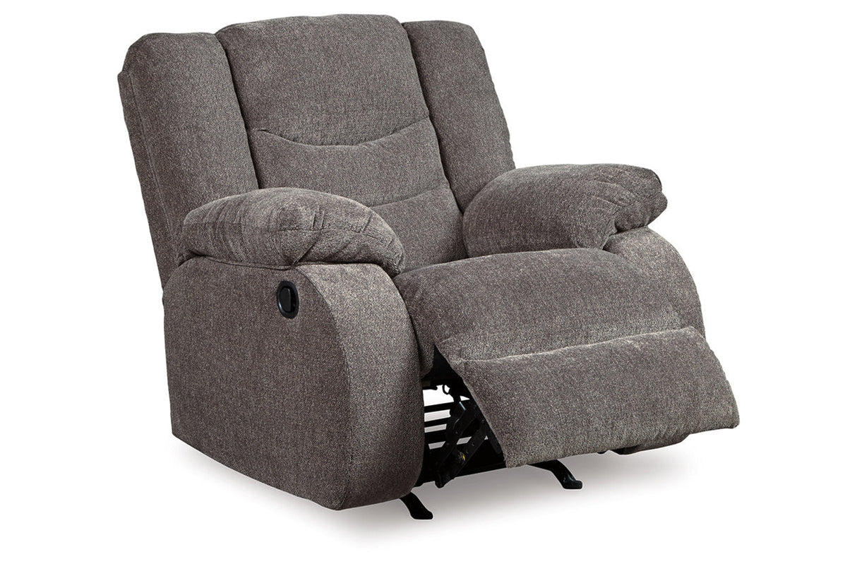 Tulen Gray Reclining Loveseat and Recliner