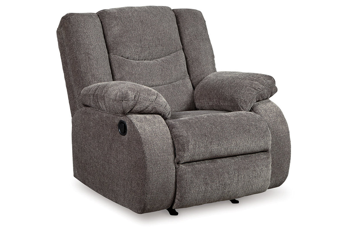 Tulen Gray Reclining Loveseat and Recliner