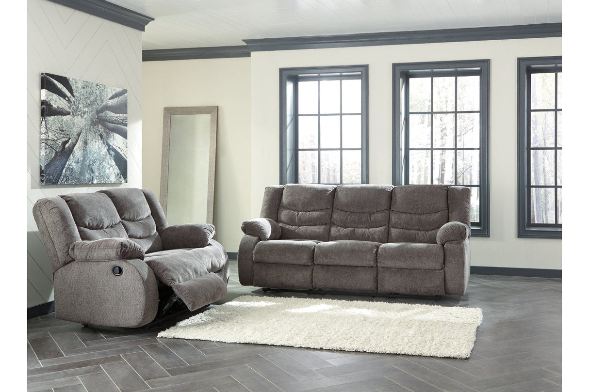 Tulen Gray Reclining Sofa and Loveseat