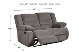 Tulen Gray Reclining Loveseat and Recliner