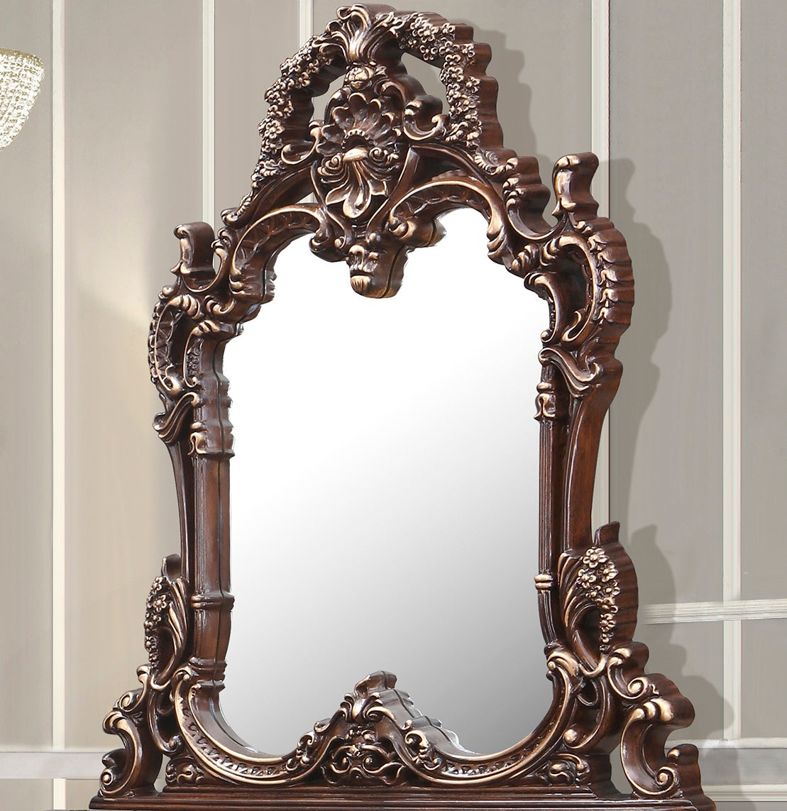 HD-998C Cherry Walnut Mirror by Homey Design at Eve Furniture