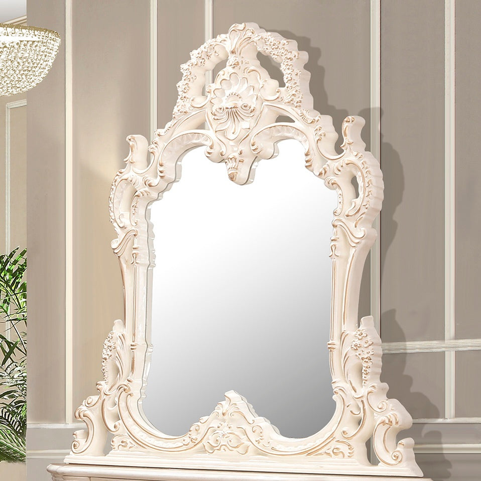 HD-998I Ivory/Metallic Gold Highlights Mirror by Homey Design at Eve Furniture