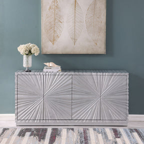 Selene Silver Leaf Console Table by New Era Innovations at Eve Furniture
