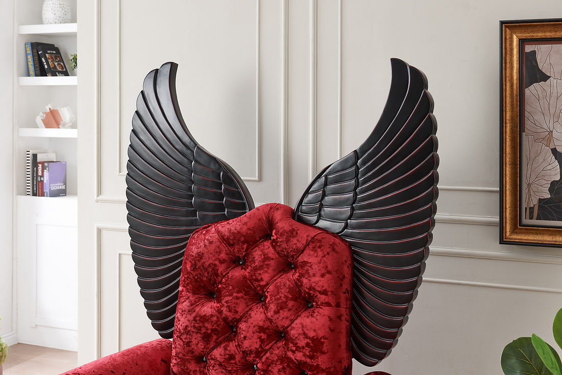 Lucifur 64" Tall Red Chair by New Era Innovations at Eve Furniture