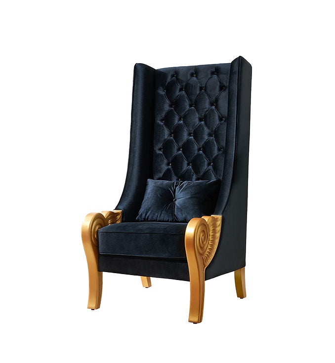 Throne 62.5" Tall Black Chair by New Era Innovations at Eve Furniture