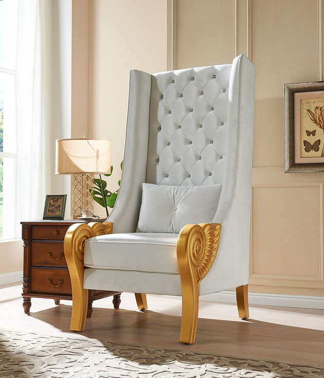 Throne 62.5" Tall White Chair by New Era Innovations at Eve Furniture