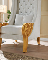 Throne 62.5" Tall White Chair by New Era Innovations at Eve Furniture