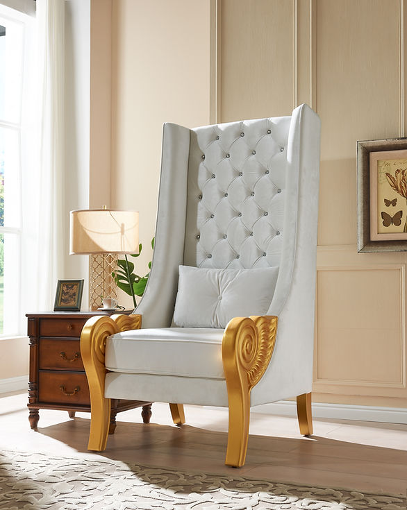 Throne 62.5" Tall White Chair by New Era Innovations at Eve Furniture