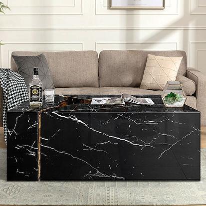 Stone Black Coffee Table by New Era Innovations at Eve Furniture