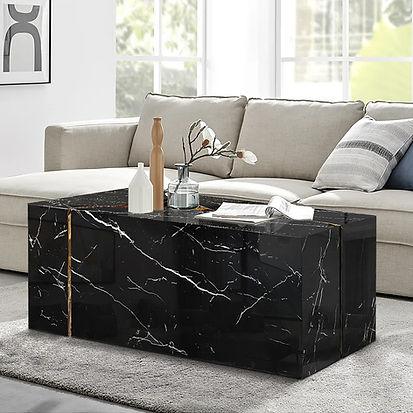 Stone Black Coffee Table by New Era Innovations at Eve Furniture