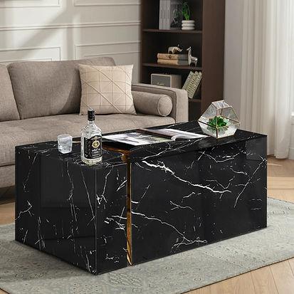 Stone Black Coffee Table by New Era Innovations at Eve Furniture