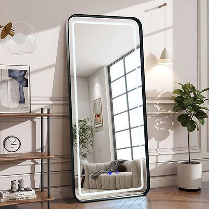 A-FM05 BLACK MODEST MIRROR by New Era Innovations at Eve Furniture