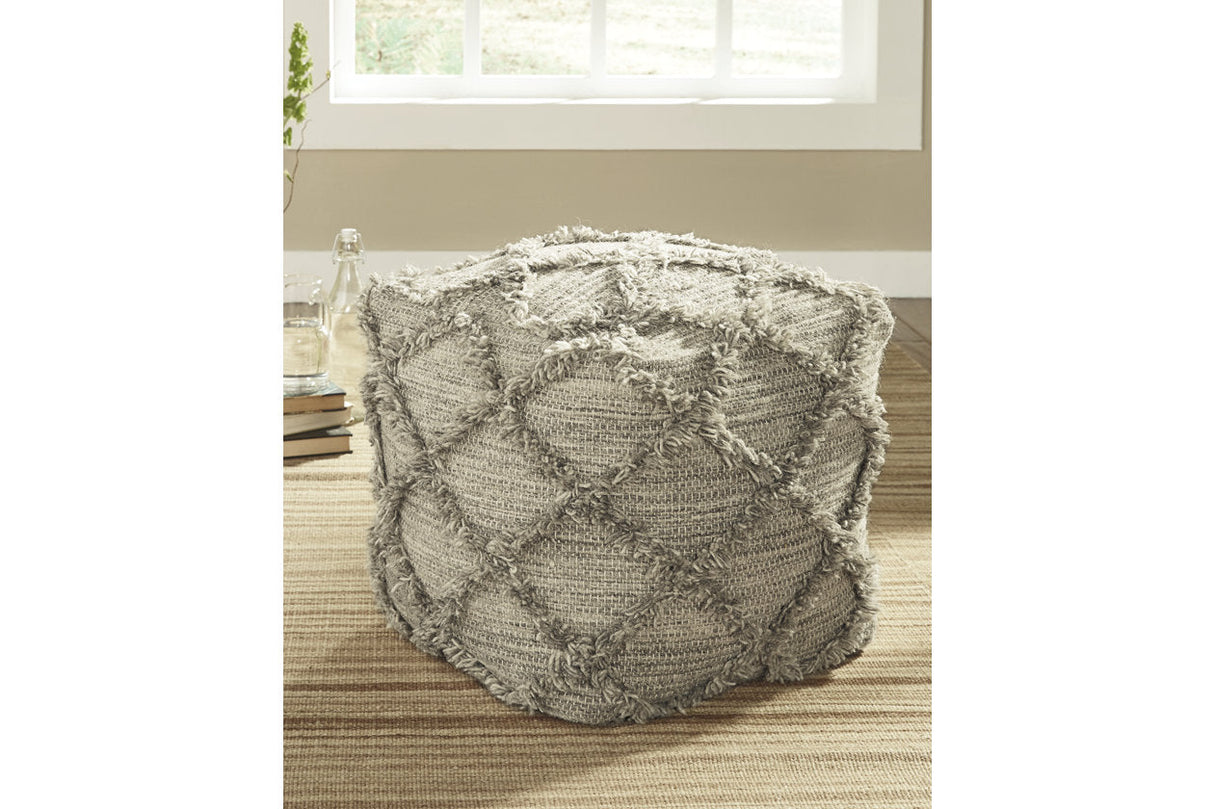 Adelphie Gray Pouf