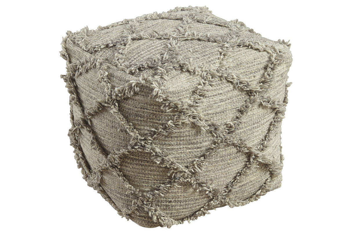 Adelphie Gray Pouf