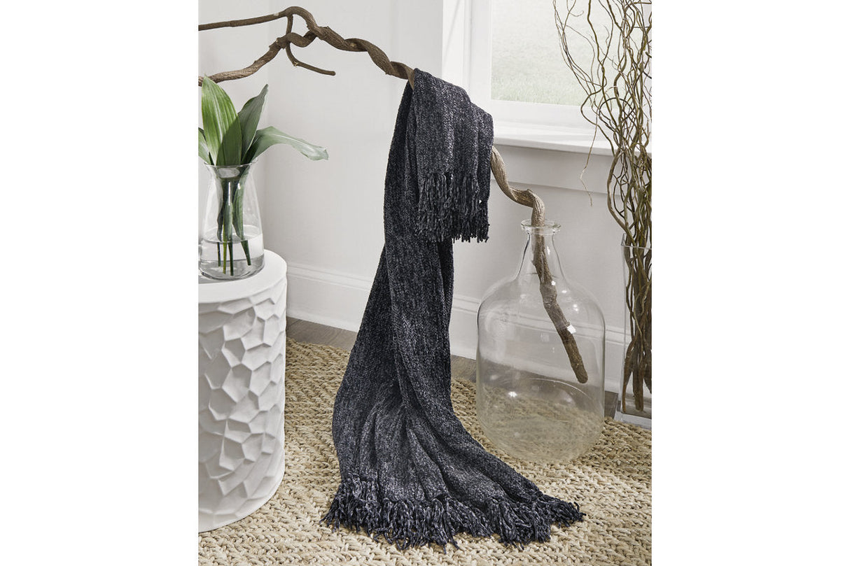 Tamish Black Throw