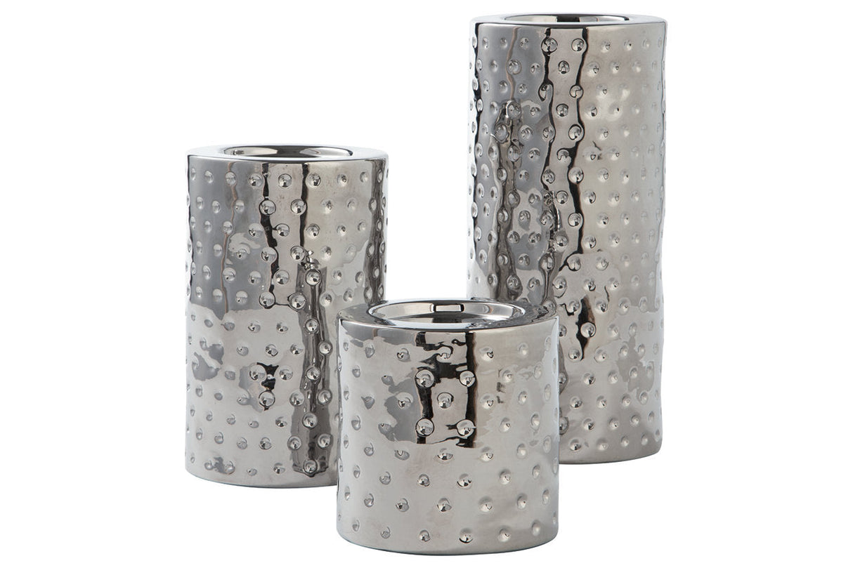 Marisa Silver Finish Candle Holder