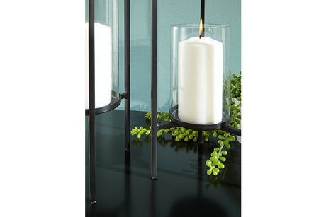 Ginette Black Candle Holder