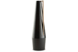 Pouderbell Black/Gold Finish Vase