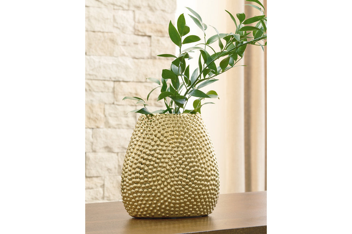 Efim Gold Finish Vase