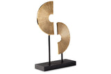 Berrnette Gold Finish/Black Sculpture