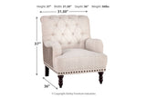 Tartonelle Ivory/Taupe Accent Chair