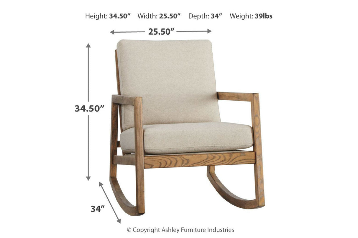 Novelda Neutral Rocker Accent Chair