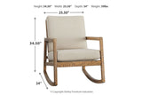 Novelda Neutral Rocker Accent Chair