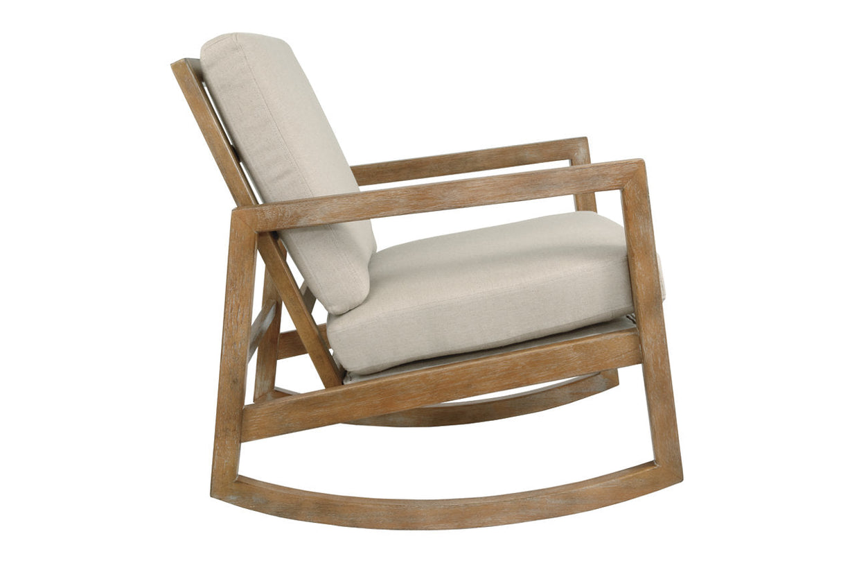 Novelda Neutral Rocker Accent Chair